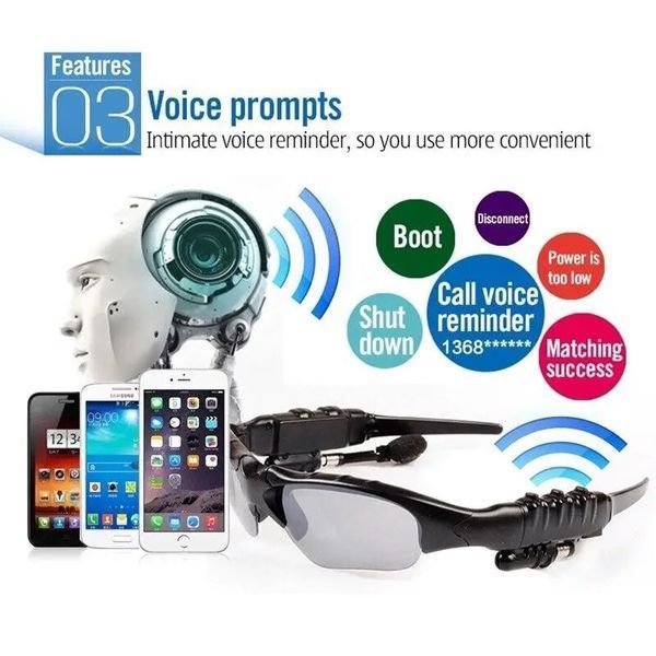 Бездротові навушники Bluetooth, гарнітура захисні окуляри 3158055254 фото