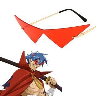 Сонцезахисні окуляри Каміна Гуррен Лаган Kamina Gurren Lagann червоні аніме-сплей 3127470838 фото