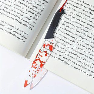 Закладка для книг у вигляді ножа та кольору крові з акрилу. Закладки для книг. Подарунок книголюбам 2668411120 фото