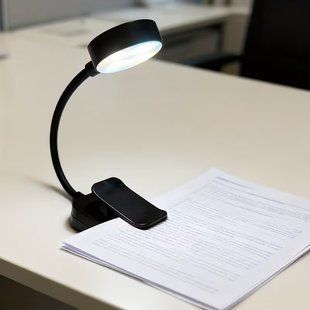 Гнучка LED-лампа із затискачем для читання книг. регульована яскравість, 360&deg;, Працює від батарейок 2858637448 фото