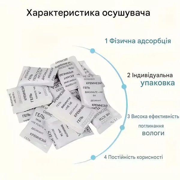 Вологопоглинач Силікагель Silica Gel (50 шт.) 3127470831 фото