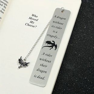 Металлическая закладка с драконом и креативной надписью. Закладка для книг 2643186068 фото