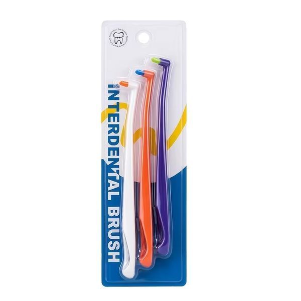 Монопучкова зубна щітка INTERDENTAL BRUSH, набір 3 шт. для гігієни важкодоступних зон, для брекетів і імплантів 3127470908 фото