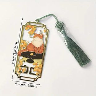 Старовинні металеві закладки з котом і пензлем. Оригінальна закладка для книг. Подарунок для книголюбів 2679732768 фото