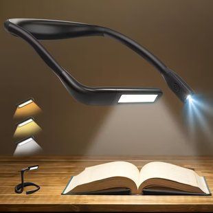 Лампа для читання книг на акумуляторі на шию. 3 режими освітлення. Два гнучких led ліхтарика 2825559418 фото