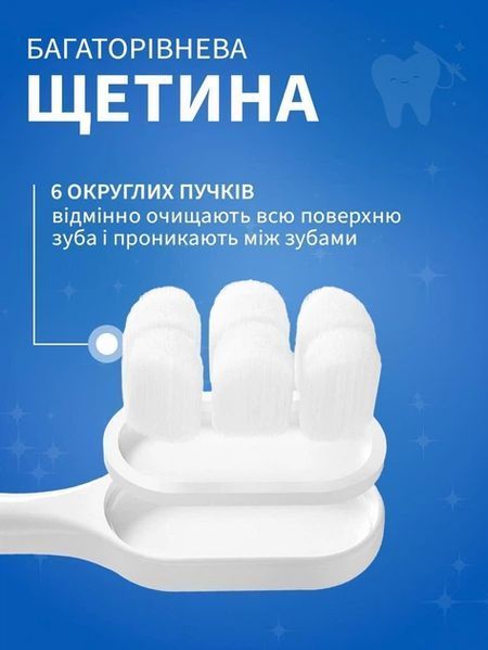 Зубна щітка м'яка для дорослих та дітей дорожня набір 2 шт зубні щітки дитяча для малюків Чорна та Біла 3150281779 фото