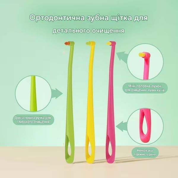 Монопучковая зубная щетка INTERDENTAL BRUSH, набор 3 шт для гигиены труднодоступных зон, для брекетов и имплантов 3153468516 фото