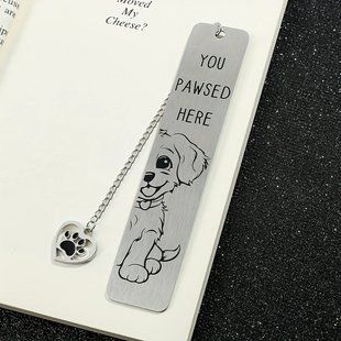 Металлическая закладка "YOU PAWSED HERE". Закладка для книг. Подарок книголюбам 2644076403 фото