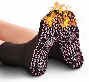 Турмалінові шкарпетки Hot Care з масажною підошвою профілактичні розмір 38-44 Чорні 3135272890 фото