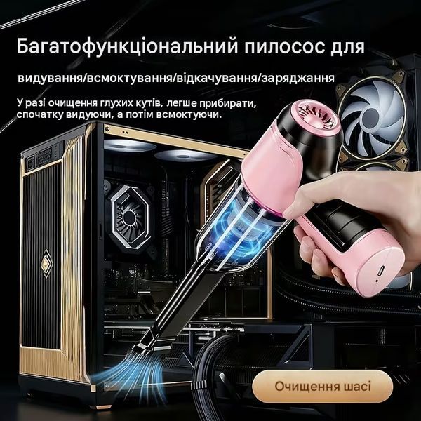 Потужний Ручний Міні Пилосос для Машини Бездротовий Автомобільний Пилосос для Дому та Пкативний Автопилосос Акумуляторний 3165556659 фото