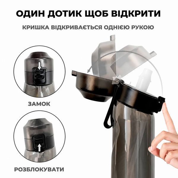 Ароматическая спортивная бутилка/бутылка Air Up Bottle/up air для воды + 7 вкусов в комплекте бутылка Air Up с ароматом 3141619071 фото