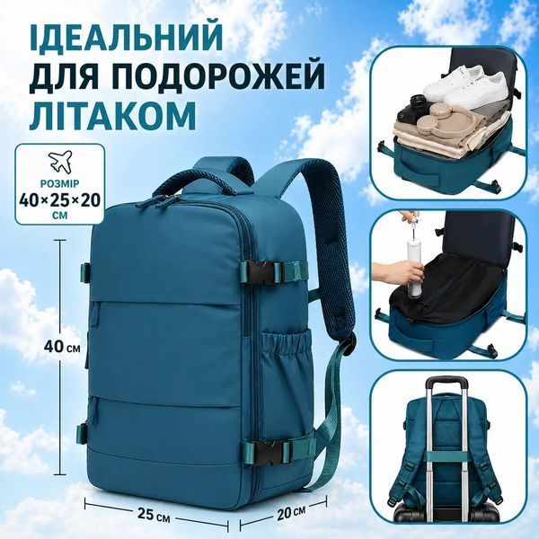 Рюкзак для ручной клади 40&times;25&times;20 см в авиакомпаниях Ryanair Wizz Air с вакуумным насосом ручная кладь в лоукостах 3207608168 фото